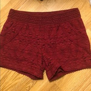 Izzy & Addie children size 16 Burgundy girl shorts